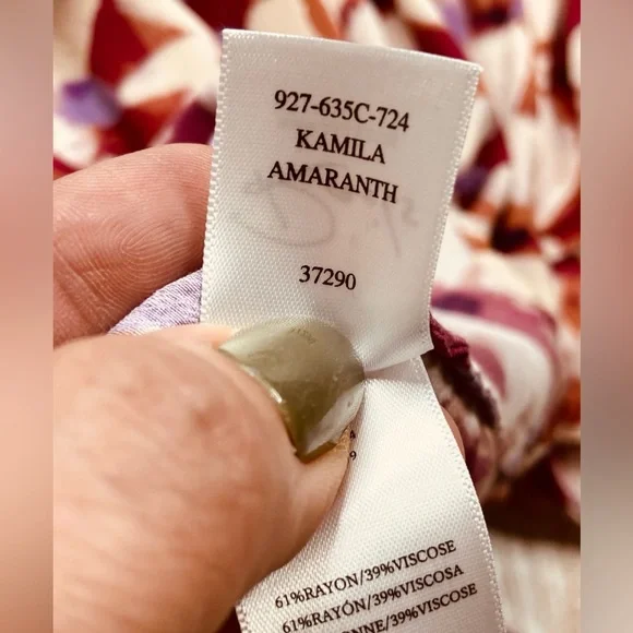 Rails Kamila Short Sleeve Pink Floral Blouse in Amaranth EUC sz Large! - Picture 7 of 8